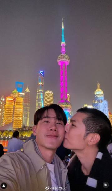 Mew Suppasit深情亲吻Tul Pakorn 上海之旅高甜撒糖