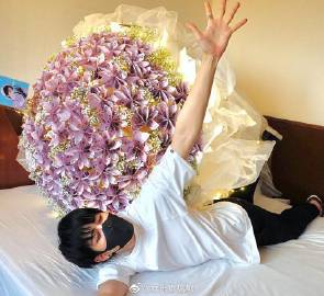 男星Mike Pirat32岁生日获多国粉丝应援 2米花墙与百辆突突车庆生引关注