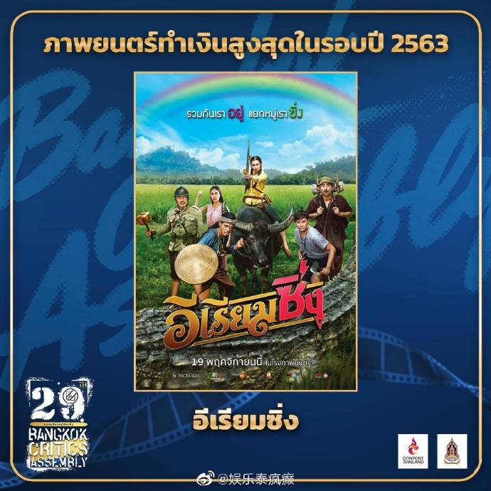 第29届曼谷影评人协会奖揭晓 Mario Maurer与Baifern分获最佳男女主角 《School Town King》成最大赢家