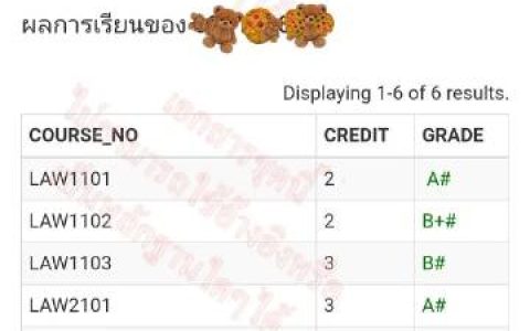 Fon Sananthachat重返校园晒法学院成绩 单学期表现亮眼获粉丝点赞
