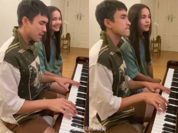 Nadech与Yaya晒自弹自唱甜蜜互动 视频破百万播放引粉丝狂欢