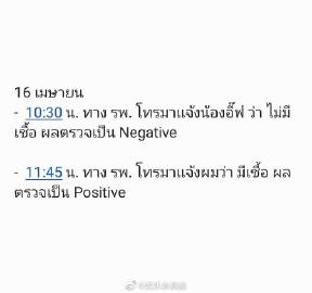 Fluke Krirkphol与Jason Young确诊新冠肺炎 已入院隔离治疗