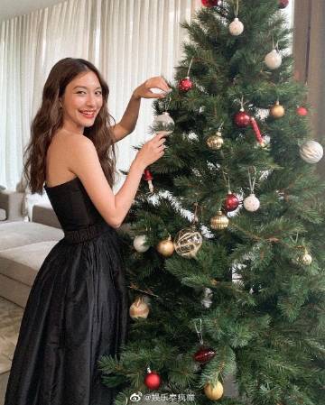 圣诞节明星纷纷晒照送祝福 多位女星造型引粉丝热议