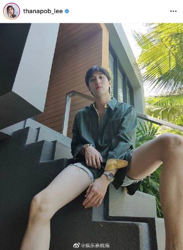 Tor Thanapob晒照被调侃“第三条腿” 本人幽默回应称暂时用不上拐杖