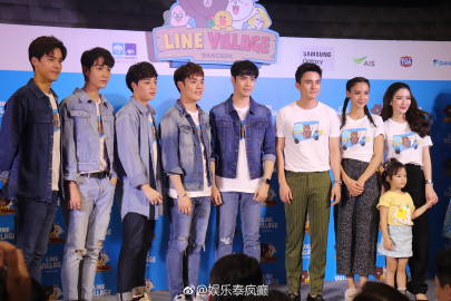 Line Village Bangkok开幕仪式举行SBFIVE与Thanwa、Green、Aff母女同场助阵