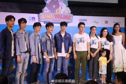 Line Village Bangkok开幕仪式举行SBFIVE与Thanwa、Green、Aff母女同场助阵