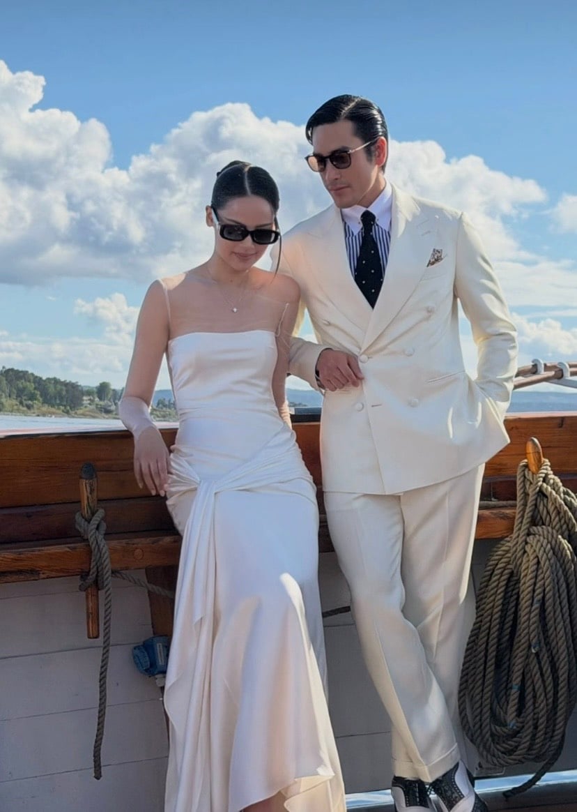 Nadech Yaya挪威婚礼造型曝光 白色系同框美成童话
