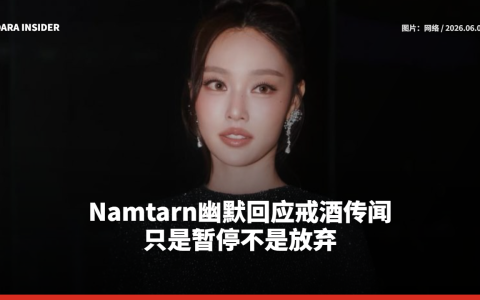 Namtarn幽默回应戒酒传闻：只是暂停不是放弃