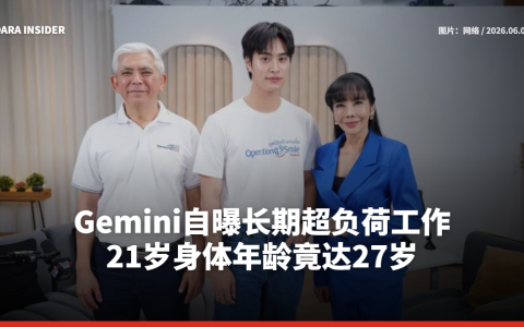 Gemini自曝长期超负荷工作！21岁身体年龄竟达27岁