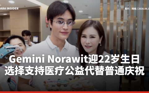 Gemini Norawit迎22岁生日 选择支持医疗公益代替普通庆祝