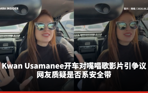 Kwan Usamanee开车对嘴唱歌影片引争议 网友质疑是否系安全带