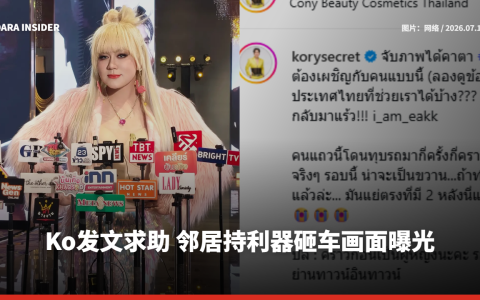 Ko发文求助 邻居持利器砸车画面曝光