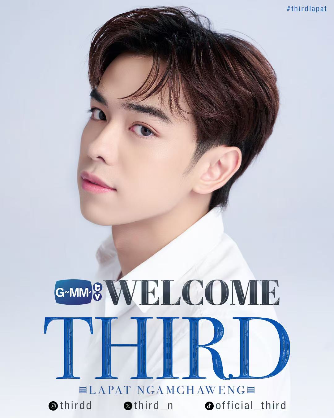 GMMTV官宣Third Lapat正式加入 成为旗下新艺人