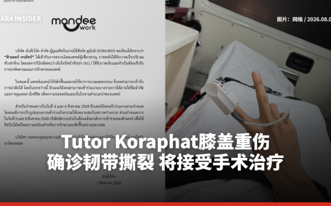 Tutor Koraphat膝盖重伤！确诊韧带撕裂 将接受手术治疗