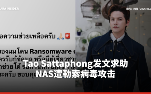 Tao Sattaphong发文求助 NAS遭勒索病毒攻击