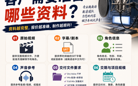 第一次做越南语配音，客户需要准备哪些资料？