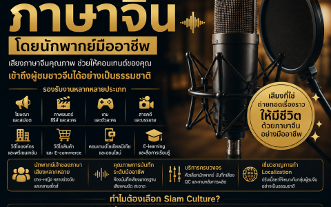 รับพากย์เสียงภาษาจีนโดยนักพากย์มืออาชีพ | Chinese Voice Over