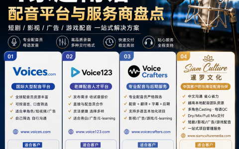 专业越南语配音公司有哪些？4家配音平台与服务商盘点