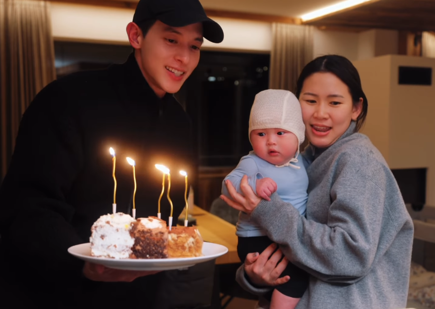 James Jirayu与妻儿庆祝生日 温馨画面充满爱意