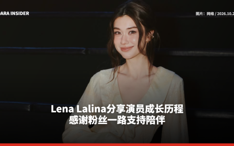 Lena Lalina分享演员成长历程 感谢粉丝一路支持陪伴